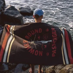 Towels>Floris van Bommel Portland Beach Recycled Towel Faded Black
