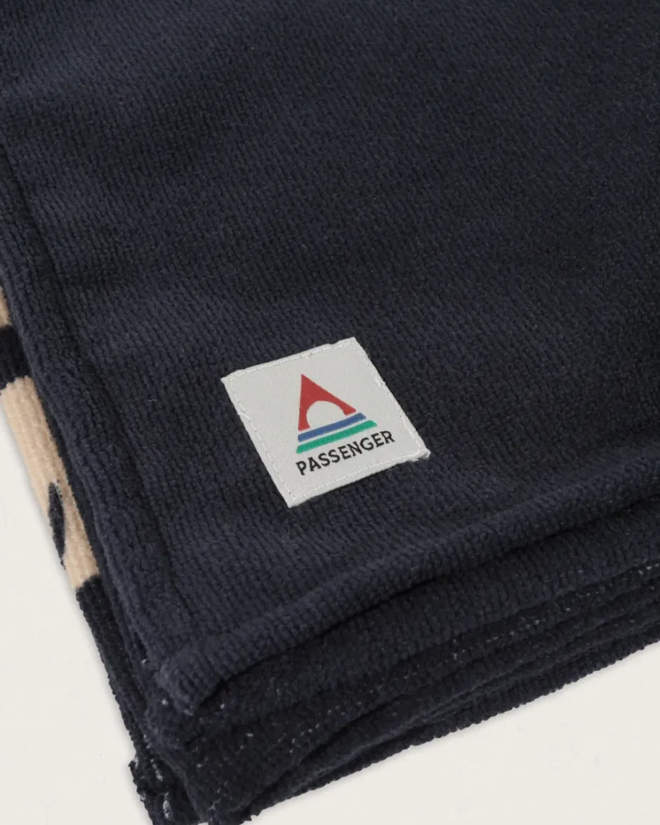 Accessories|Towels>Floris van Bommel Portland Beach Recycled Towel Deep Navy