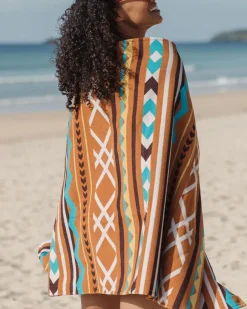 Accessories|Changing Robes & Ponchos>Passenger Portland Beach Recycled Towel Ginger Paddle Geo