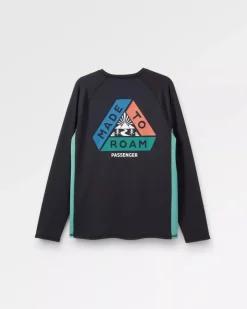 T-Shirts & Tank Tops|Activewear>Passenger Range Recycled Active LS T-shirt Black