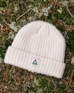 Beanies|Beanies>Floris van Bommel Redwood Fleece Lined Recycled Beanie Vintage White
