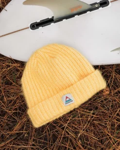 Beanies|Beanies>Floris van Bommel Redwood Fleece Lined Recycled Beanie Ochre Yellow