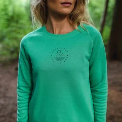 Hoodies & Sweatshirts|Best Sellers>Passenger Remote Recycled Cotton Sweatshirt Green Spruce