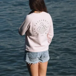 Hoodies & Sweatshirts>Passenger Remote Recycled Cotton Sweatshirt Barely Pink