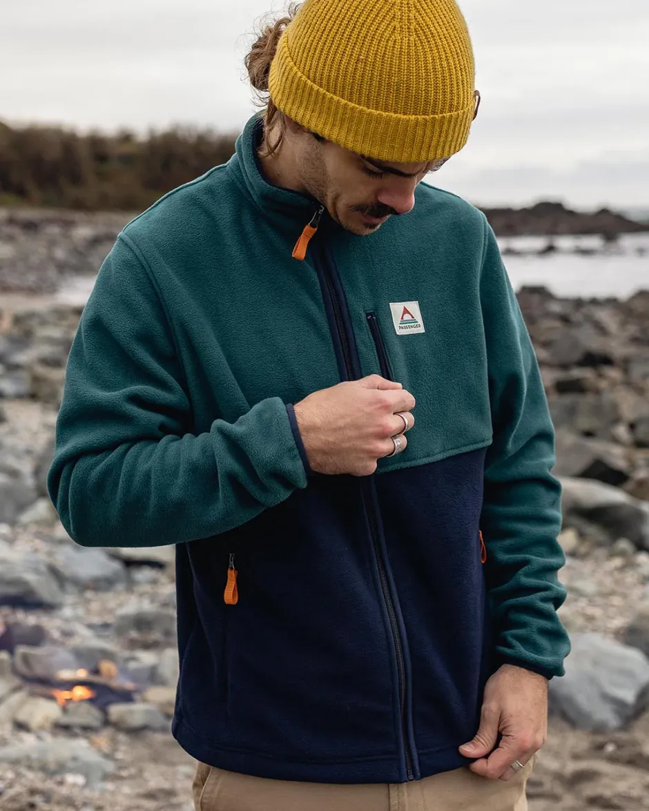 Best Sellers|Fleece>Passenger Ridge Full Zip Recycled Polar Fleece Mediterranean/Deep Navy
