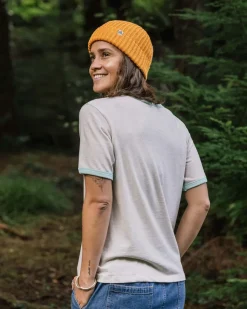 Tops & T-Shirts|Women's Outlet>Passenger Rio Ringer Recycled Cotton T-Shirt Milky Marl