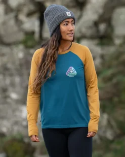 Tops & T-Shirts|Activewear>Passenger River Recycled Active LS T-Shirt Dusty Ochre/ Corsair Blue