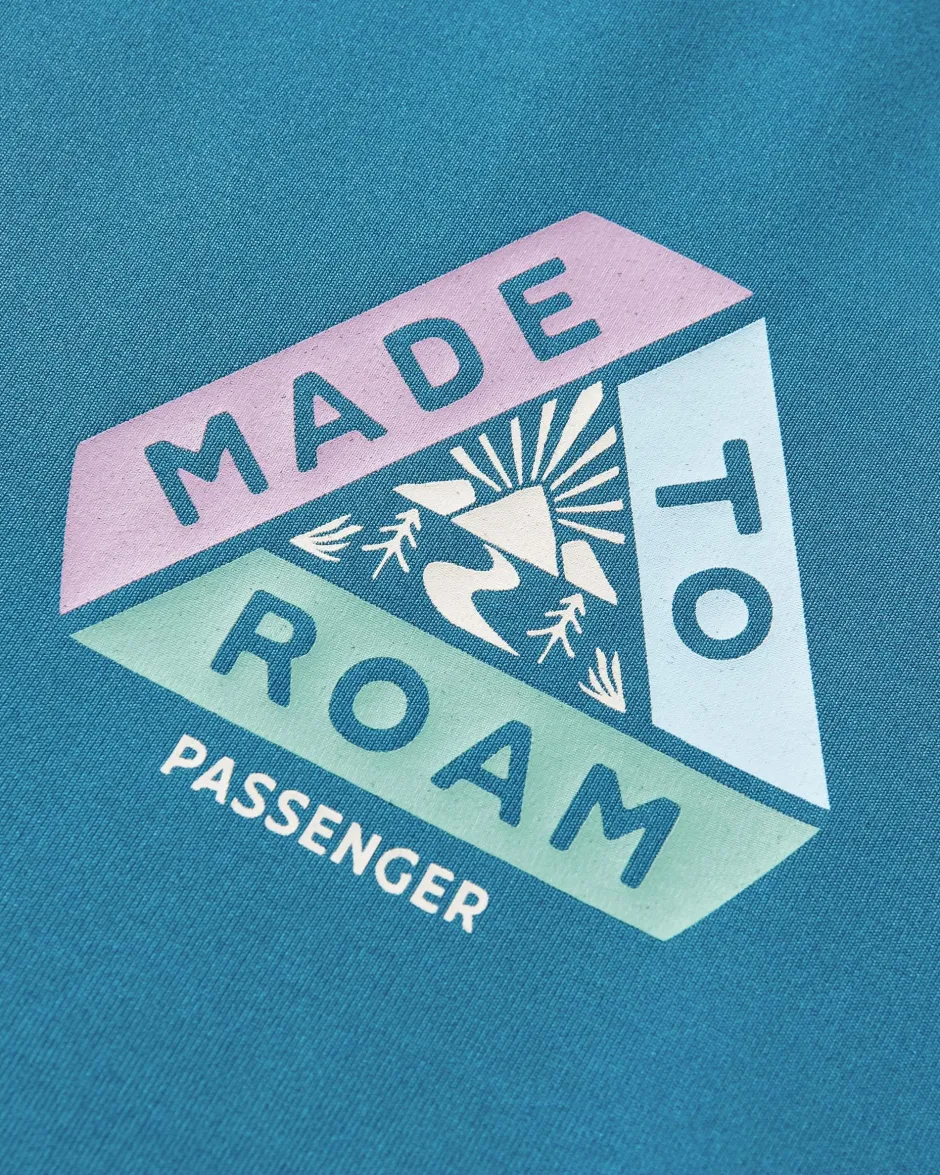 Tops & T-Shirts|Activewear>Passenger River Recycled Active LS T-Shirt Dusty Ochre/ Corsair Blue