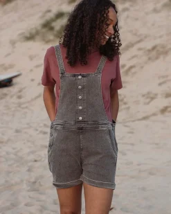 Shorts|Dungarees & Pants>Passenger Riverside Denim Short Dungarees Washed Black Denim