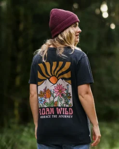 Tops & T-Shirts|Winter Road Trip Essentials>Passenger Roam Wild Recycled T-Shirt Black