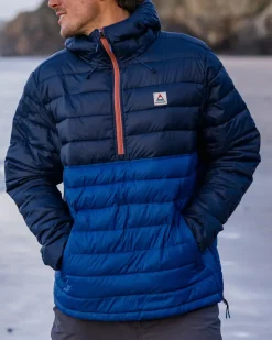 Insulated|Men's Outlet>Passenger Roamer Recycled Insulated Overhead Jacket Rich Navy/Cobalt