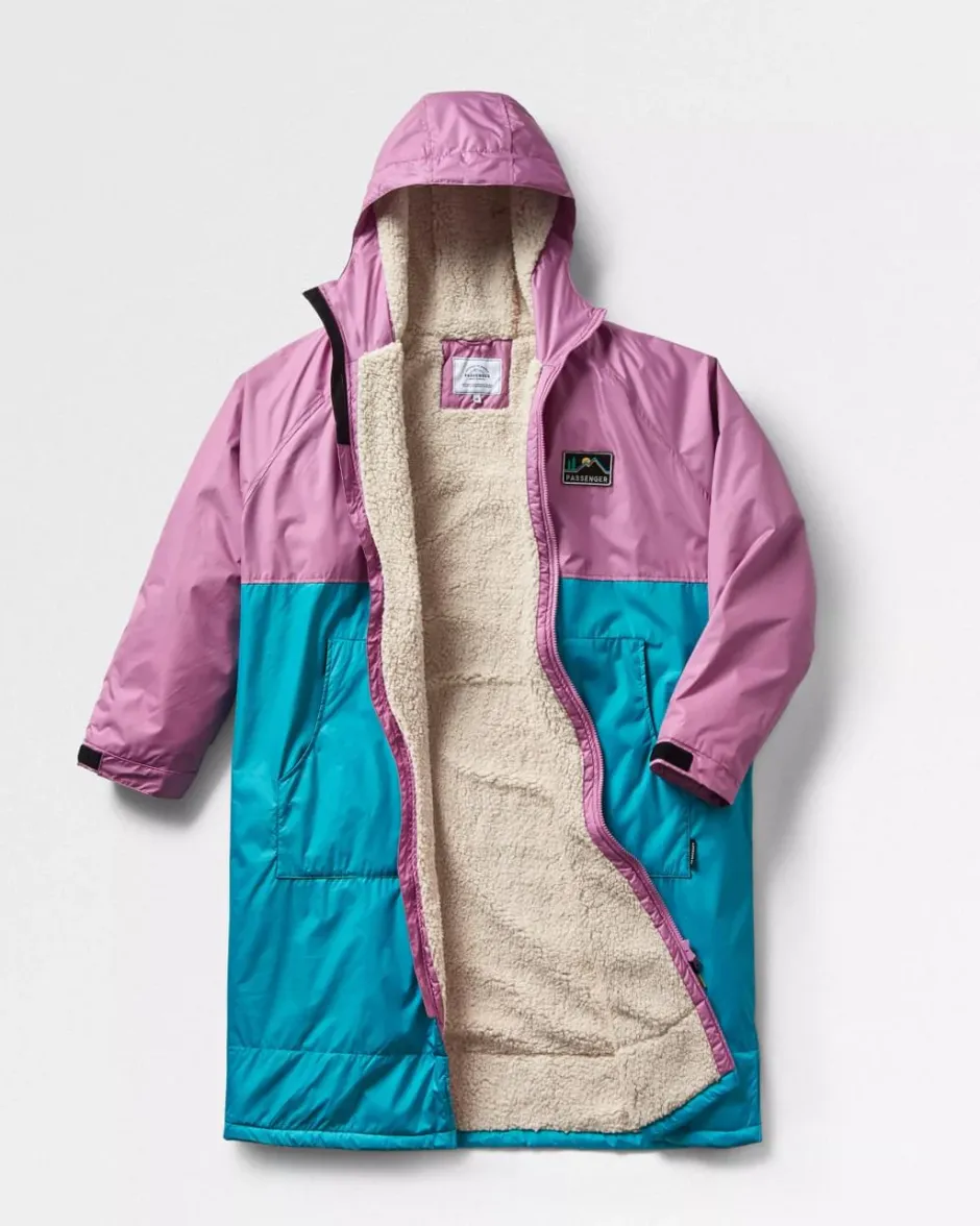 Changing Robes & Ponchos|Changing Robes & Surf Ponchos>Floris van Bommel Roaming Recycled Sherpa Lined Changing Robe Viridian Green/Orchid