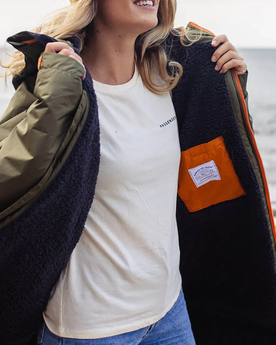Surf Accessories|Surf Accessories>Floris van Bommel Roaming Recycled Sherpa Lined Changing Robe Black/ Khaki