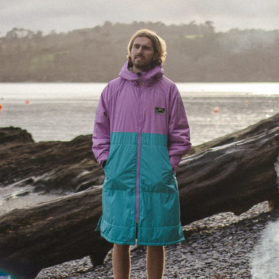 Changing Robes & Ponchos|Changing Robes & Surf Ponchos>Passenger Roaming Recycled Sherpa Lined Changing Robe Viridian Green/Orchid
