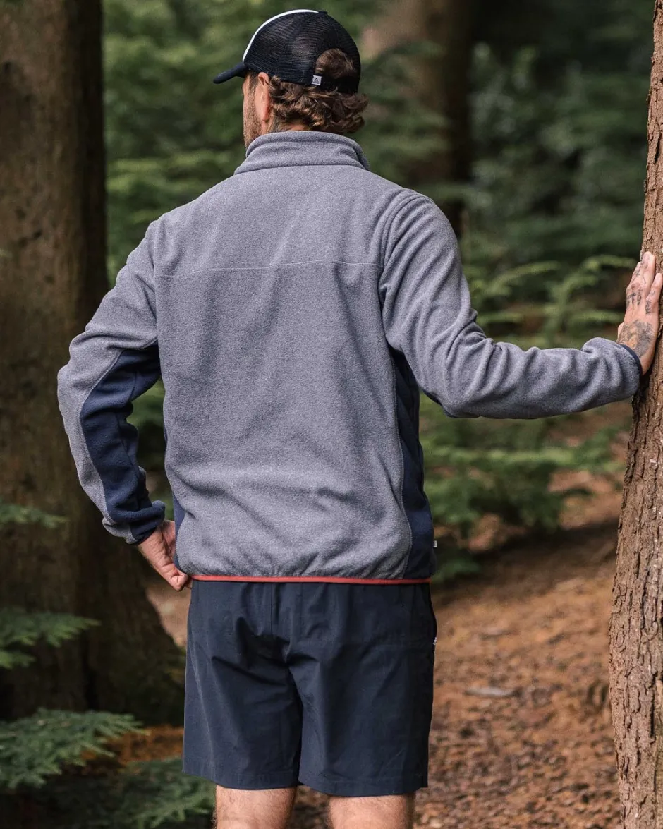 Fleece|Fleece>Passenger Root Recycled Polar 1/4 Zip Fleece Grey Marl