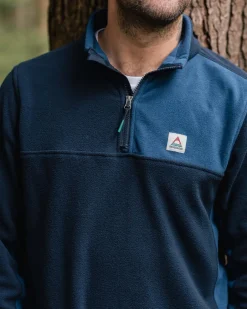 Fleece|Fleece>Passenger Root Recycled Polar 1/4 Zip Fleece Deep Navy