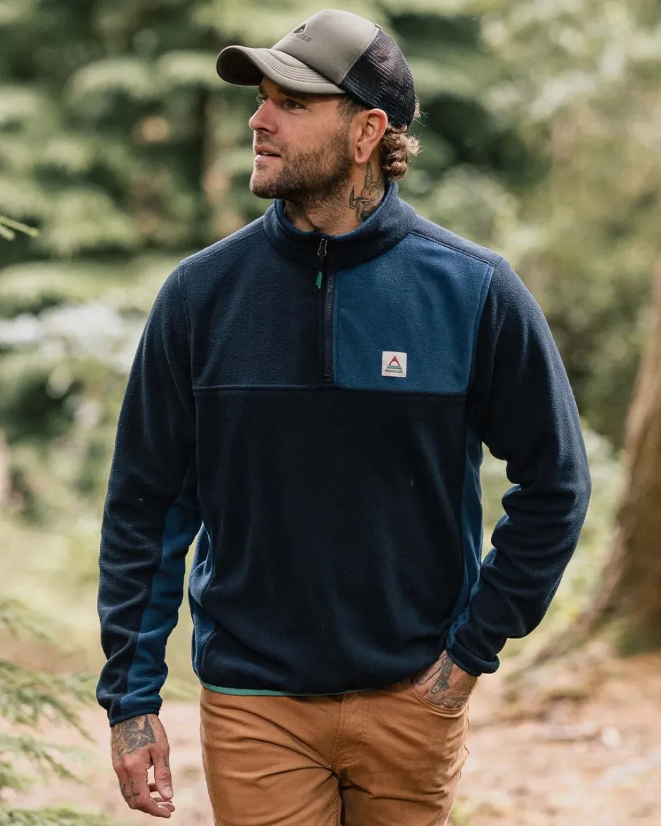 Fleece|Fleece>Passenger Root Recycled Polar 1/4 Zip Fleece Deep Navy