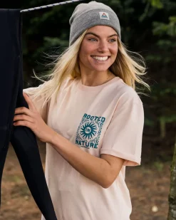 Tops & T-Shirts>Passenger Rooted In Nature Recycled Cotton T-Shirt Peach Whip