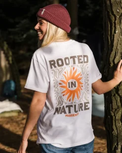 Tops & T-Shirts|Women's Outlet>Passenger Rooted In Nature Recycled Cotton T-Shirt White