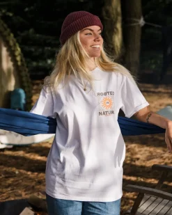 Tops & T-Shirts|Women's Outlet>Passenger Rooted In Nature Recycled Cotton T-Shirt White