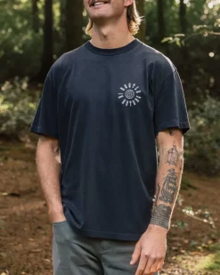 T-Shirts & Tank Tops|Men's Outlet>Floris van Bommel Rooted Recycled Relaxed Fit T-Shirt Black
