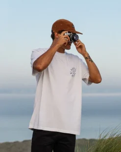 T-Shirts & Tank Tops|Men's Outlet>Floris van Bommel Rooted Recycled Relaxed Fit T-Shirt White