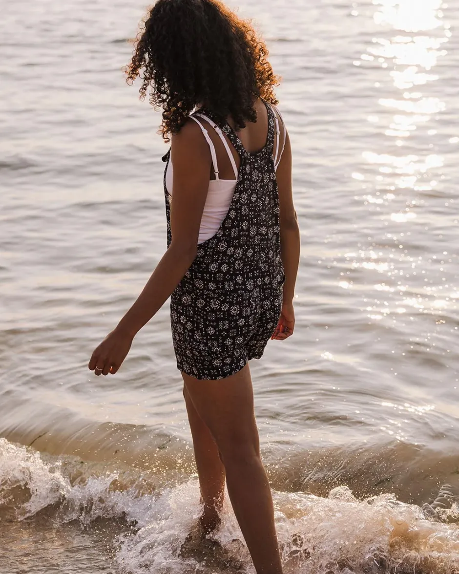 Shorts|Jumpsuits & Playsuits>Passenger Safron Playsuit Simple Tile Faded Black