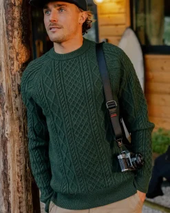 Knitwear|Winter Road Trip Essentials>Passenger Sandbar Cable Knitted Jumper Fir Tree