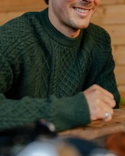 Knitwear|Winter Road Trip Essentials>Passenger Sandbar Cable Knitted Jumper Fir Tree