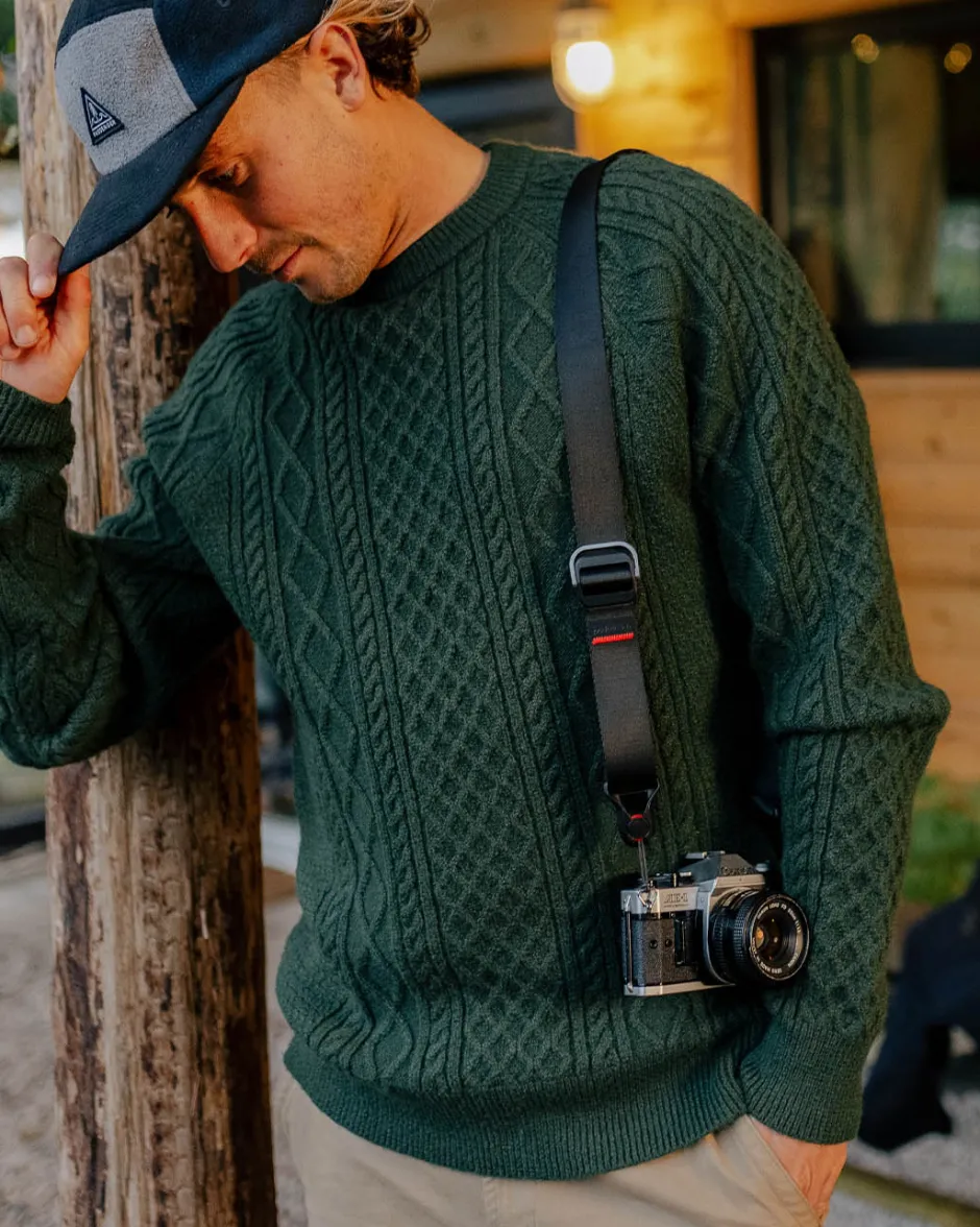 Knitwear|Winter Road Trip Essentials>Passenger Sandbar Cable Knitted Jumper Fir Tree