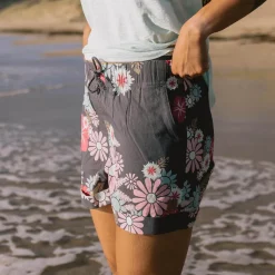 Shorts|Women's Outlet>Passenger Santosa Shorts Black Flower Burst
