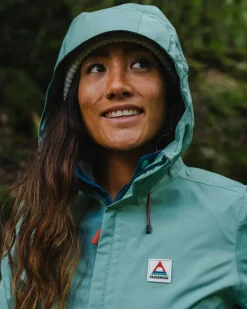 Activewear>Passenger Scene Water Resistant Recycled Jacket Shallow Water/ Corsair Blue