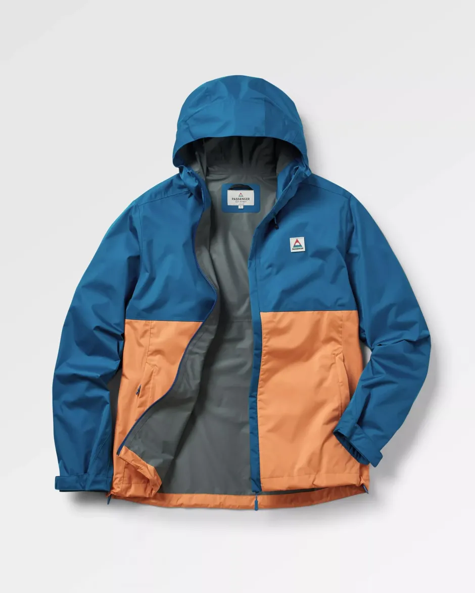 Activewear|Best Sellers>Floris van Bommel Season Water Resistant Recycled Jacket Corsair Blue/ Apricot