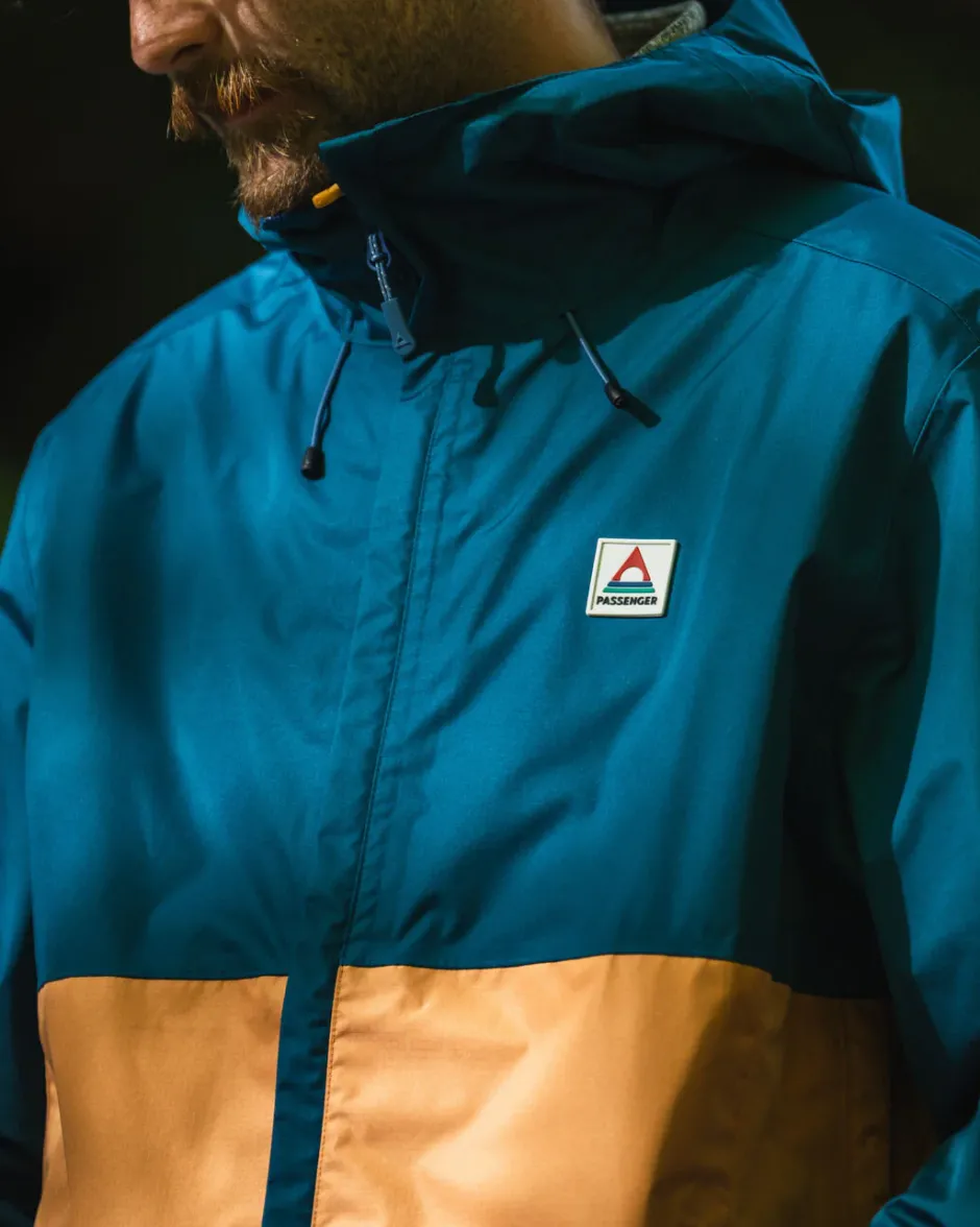 Activewear|Best Sellers>Floris van Bommel Season Water Resistant Recycled Jacket Corsair Blue/ Apricot