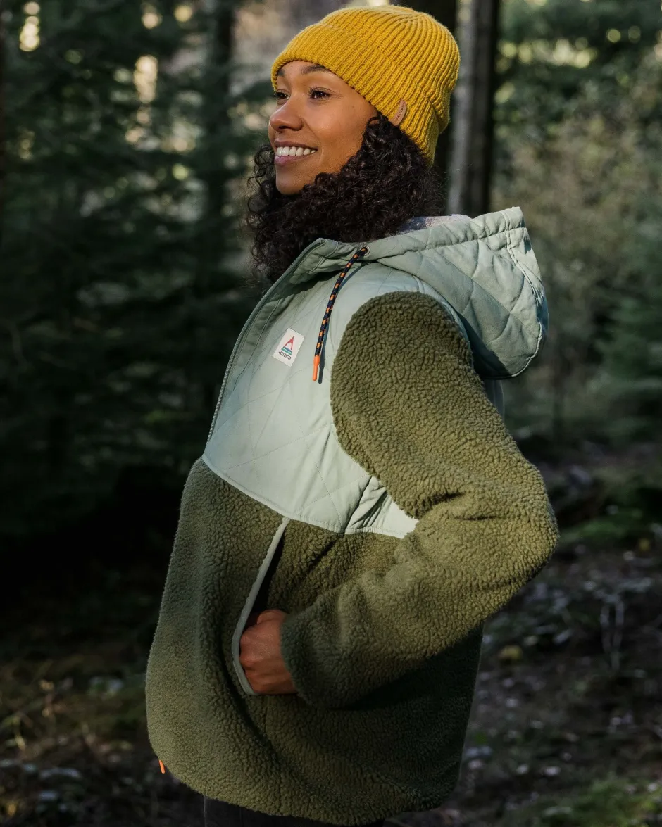 Fleece|Fleece>Passenger Sefton Recycled Deep-Pile Sherpa Fleece Khaki