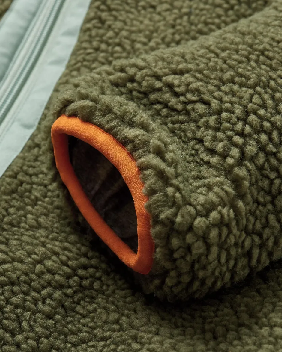 Fleece|Fleece>Passenger Sefton Recycled Deep-Pile Sherpa Fleece Khaki