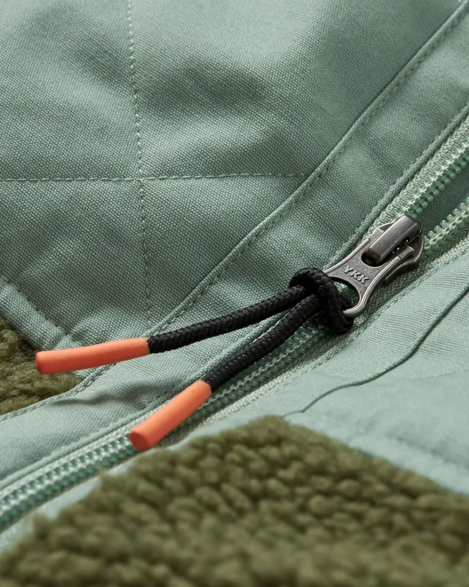 Fleece|Fleece>Passenger Sefton Recycled Deep-Pile Sherpa Fleece Khaki