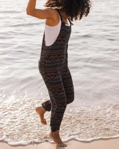 Dungarees & Pants|Women's Outlet>Passenger Serenity Organic Cotton Dungarees Black Geo Pattern