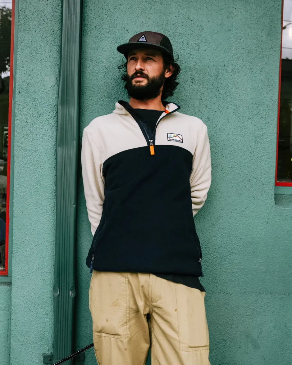 Fleece|Fleece>Floris van Bommel Set Off Recycled Polar 1/4 Zip Fleece Oatmeal