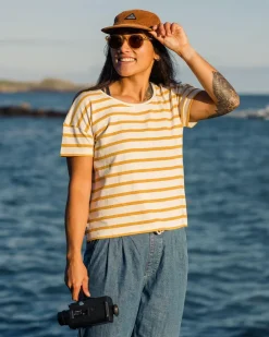 Tops & T-Shirts|Women's Outlet>Passenger Skye Stripe T-Shirt Honey