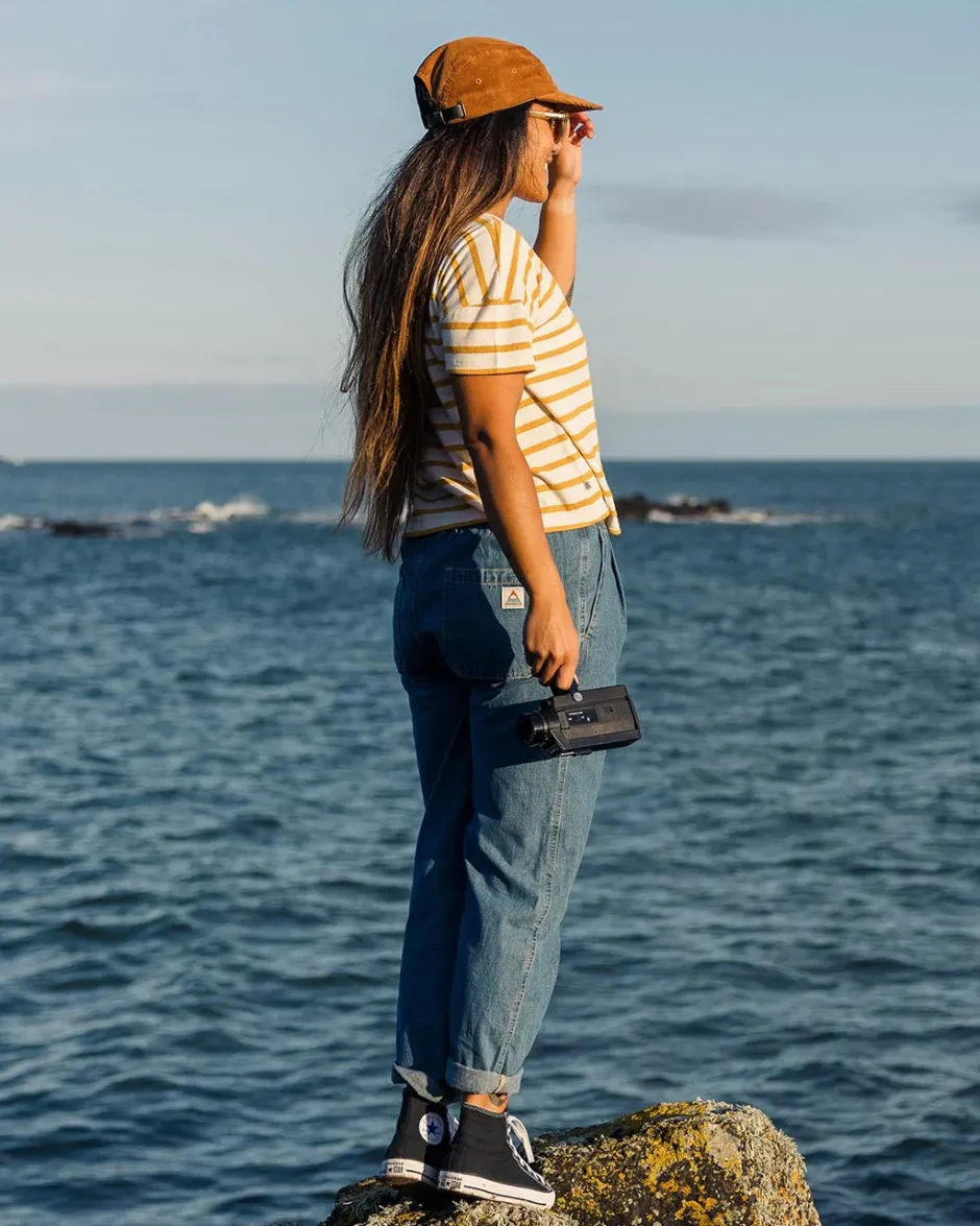 Tops & T-Shirts|Women's Outlet>Passenger Skye Stripe T-Shirt Honey