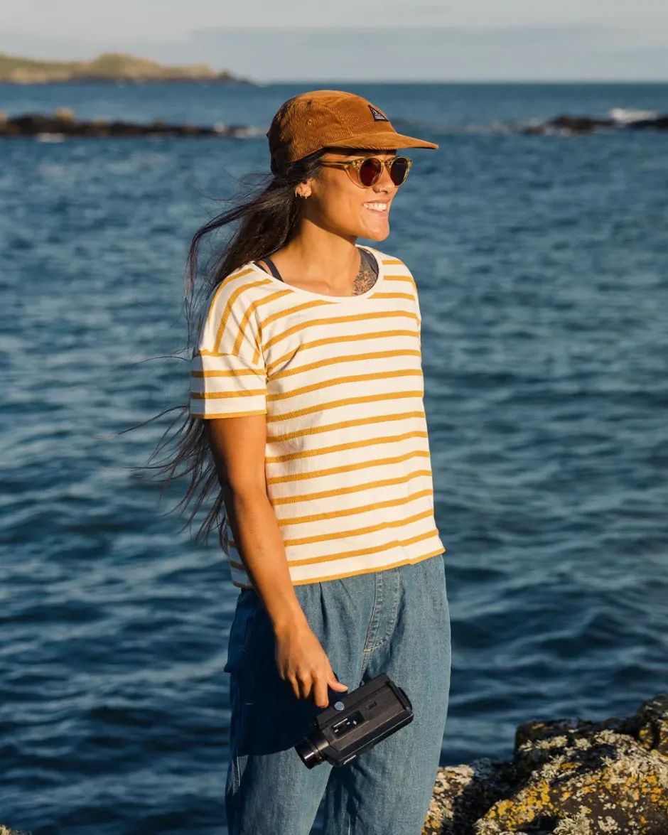 Tops & T-Shirts|Women's Outlet>Passenger Skye Stripe T-Shirt Honey