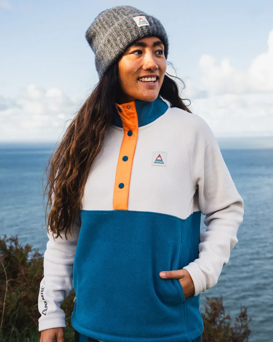 Fleece|Fleece>Passenger Snowdrop Pullover Recycled Polartec® Fleece Corsair/ Vintage White