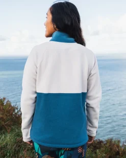 Fleece|Fleece>Passenger Snowdrop Pullover Recycled Polartec® Fleece Corsair/ Vintage White