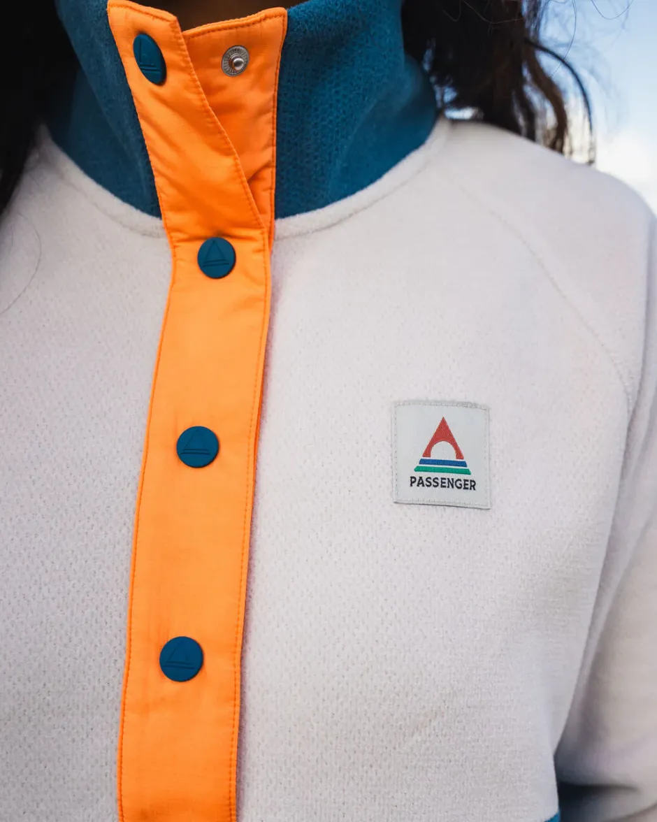 Fleece|Fleece>Passenger Snowdrop Pullover Recycled Polartec® Fleece Corsair/ Vintage White