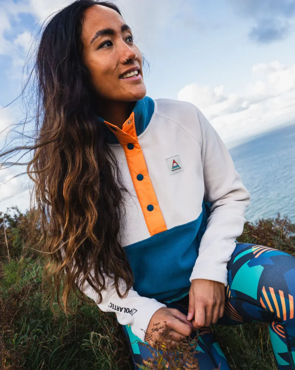 Fleece|Fleece>Passenger Snowdrop Pullover Recycled Polartec® Fleece Corsair/ Vintage White