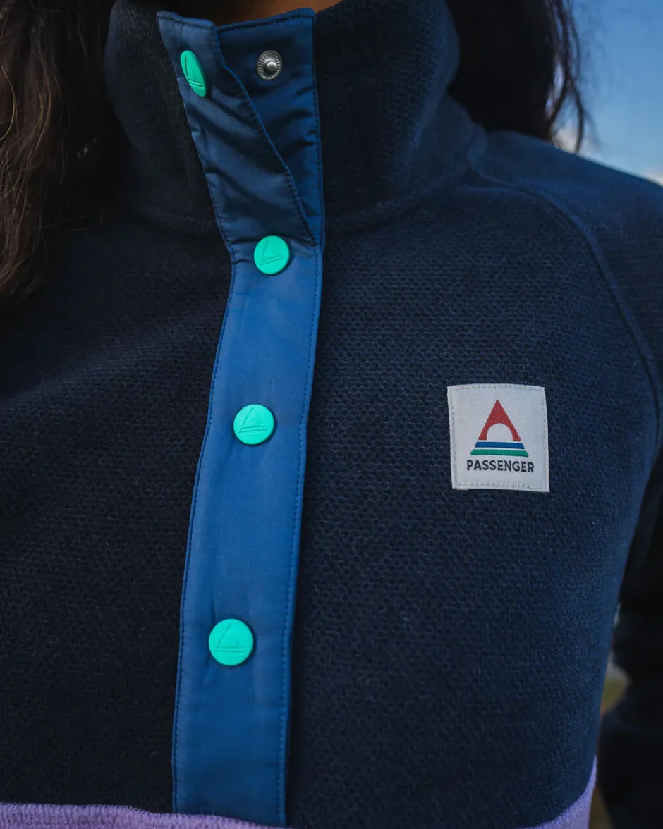 Fleece|Fleece>Passenger Snowdrop Pullover Recycled Polartec® Fleece Lilac/ Deep Navy
