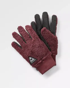 Accessories|Men's Outlet>Passenger Snowfall 2.0 Recycled Sherpa Gloves Wine