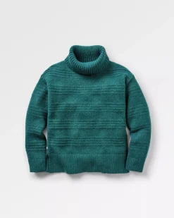 Knitwear|Women's Outlet>Passenger Snug Recycled Polo Neck Knitted Jumper Mediterranean