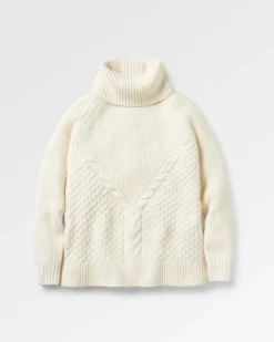 Knitwear|Women's Outlet>Passenger Snuggle Recycled Knitted Polo Neck Off White